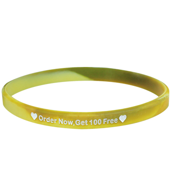 1/4 inch colorfilled wristband