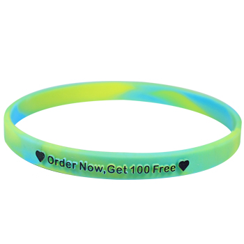 1/4inch embossed printed wristbands