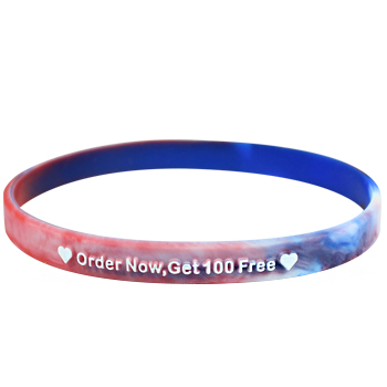 1/4inch embossed printed wristbands