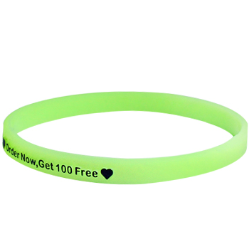 1/4inch embossed printed wristbands