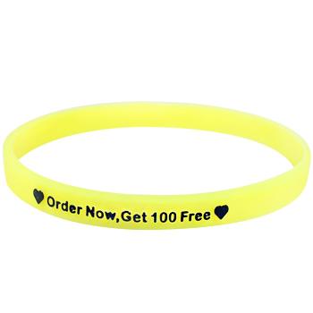 1/4inch embossed printed wristbands