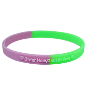 1/4 inch embossed wristbands